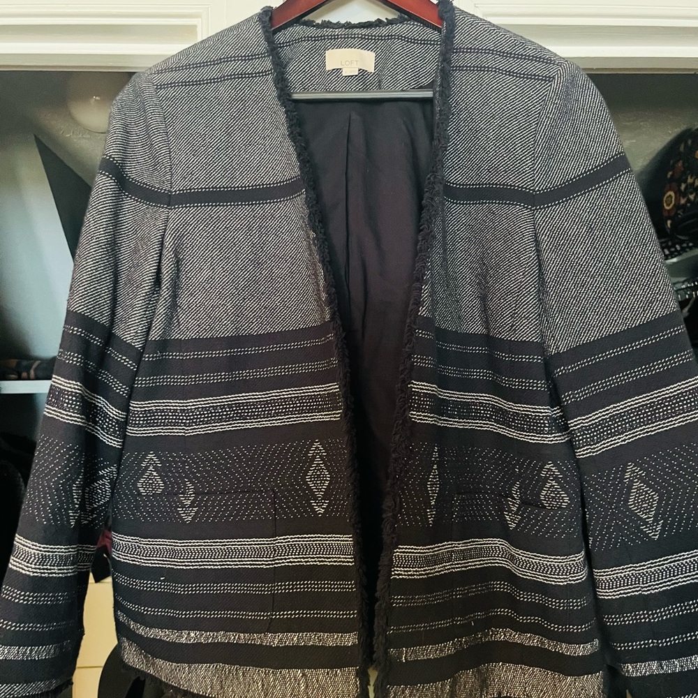 LOFT Black and Gray Women's Jacket